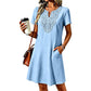 👗✨ Vestido boho feminino decote em V com renda – leve e elegante