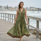 🐆👗 Vestido longo de oncinha verão praia – leve, elegante e confortável