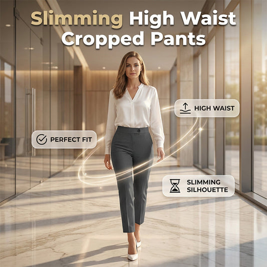 ✨ Calça Feminina Cropped de Cintura Alta – Elegante, Modeladora e Perfeita Para Todos os Looks