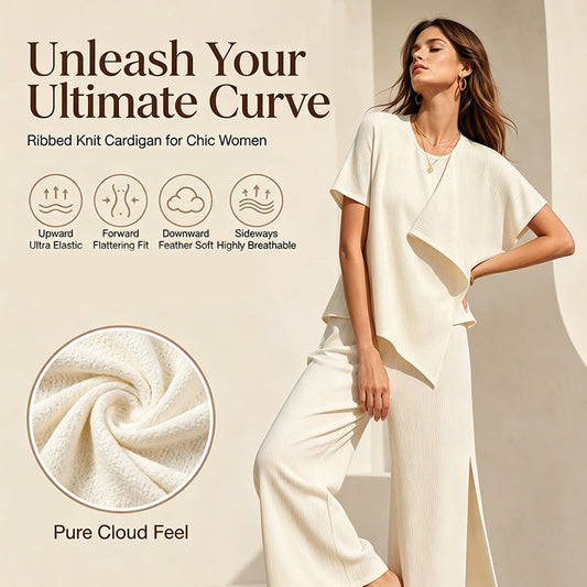 💃✨ Conjunto feminino elegante com top assimétrico e calça pantalona com fenda – estilo e sofisticação