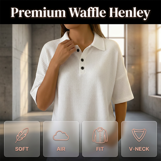 🌿✨ Blusa feminina texturizada waffle – conforto leve e estilo elegante para o dia a dia