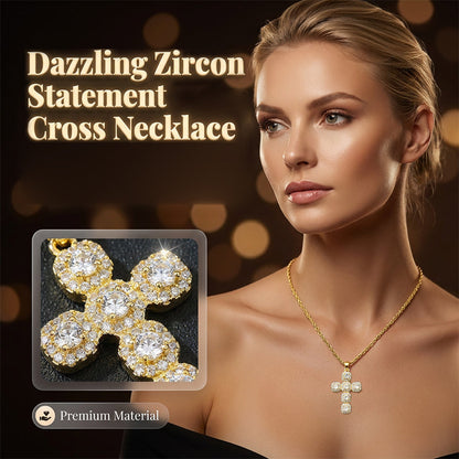 ✝️💎 Colar cruz com zircônia brilhante – elegância atemporal com brilho de diamante