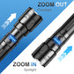 🔦⚡ Lanterna LED multifuncional com zoom – potência e emergência em um só produto