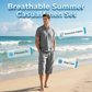 🌬️ Conjunto de Verão Masculino/Unissex em Linho Respirável – Camisa + Calça Capri para Máximo Conforto e Estilo