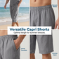 🌬️ Conjunto de Verão Masculino/Unissex em Linho Respirável – Camisa + Calça Capri para Máximo Conforto e Estilo