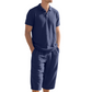 🌬️ Conjunto de Verão Masculino/Unissex em Linho Respirável – Camisa + Calça Capri para Máximo Conforto e Estilo