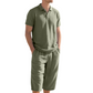 🌬️ Conjunto de Verão Masculino/Unissex em Linho Respirável – Camisa + Calça Capri para Máximo Conforto e Estilo
