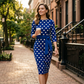 👗✨ Vestido Feminino Retrô de Bolinhas – Elegância Vintage e Conforto para o Dia a Dia