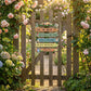 🌿🏡 Placa Decorativa de Madeira para Jardim – Estilo Rústico com Arte Botânica Colorida