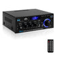 🔊🎶 Mini Amplificador de Áudio Bluetooth Multifuncional – Som Potente com USB, FM e Karaokê