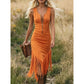 🤠✨ Vestido Cowboy Western Feminino com Franjas – Estilo Retrô, Elegante e Cheio de Personalidade