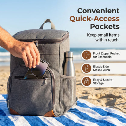 🧊🎒 Mochila Térmica de Piquenique Impermeável e Isolada – Mantém Alimentos e Bebidas Gelados por Horas para Praia e Viagens