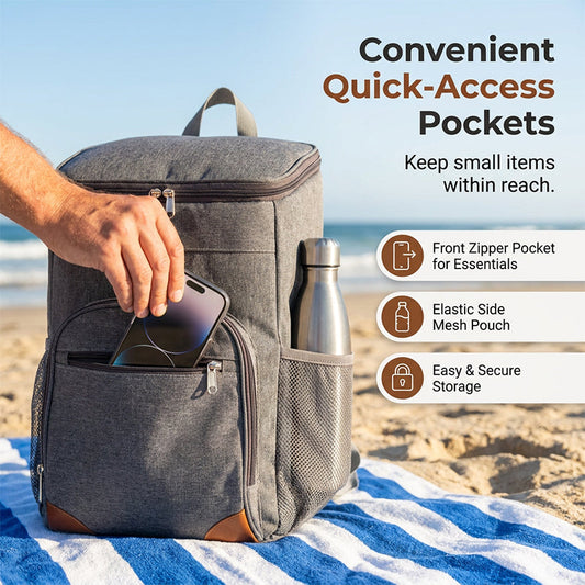 🧊🎒 Mochila Térmica de Piquenique Impermeável e Isolada – Mantém Alimentos e Bebidas Gelados por Horas para Praia e Viagens