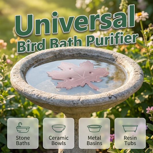 🦜🍃 Purificador de Água para Banho de Pássaros em Cobre – Água Sempre Limpa e Jardim Mais Natural