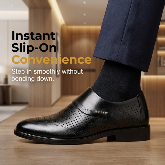 ✨ Sapato Social Masculino Respirável – Elegância Executiva com Conforto Para o Dia Todo