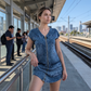 ✨ Vestido Feminino Casual com Zíper Frontal e Bolsos – Conforto e Estilo