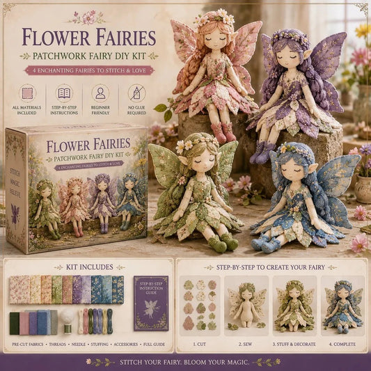 🧵✨ Kit Criativo de Patchwork e Colagem – Arte com Tecidos, Cores e Fantasia