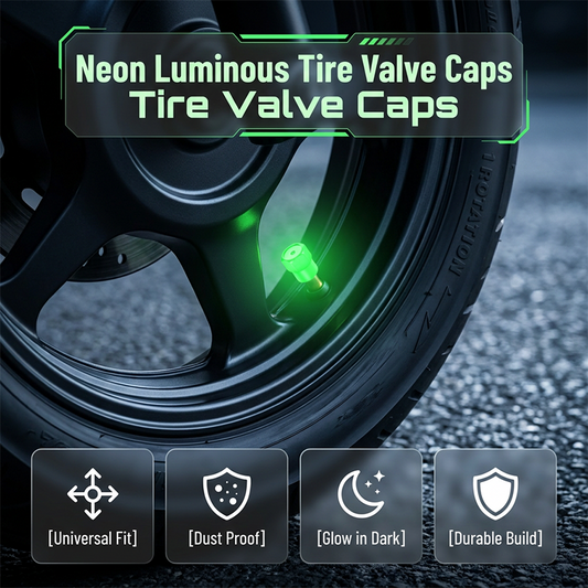 🚗✨ Tampas de Válvula de Pneus Luminosas – Dê um toque moderno ao seu veículo e proteja seus pneus dia e noite