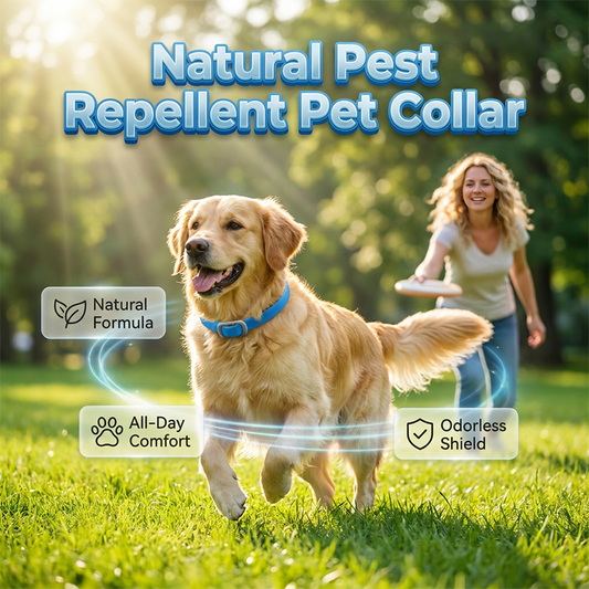 🐶✨ Coleira Antipulgas Natural para Pets – Proteção por 8 Meses Contra Pulgas e Carrapatos