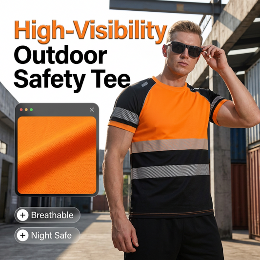 🚴‍♂️✨ Camiseta Esportiva de Alta Visibilidade – Segurança e Conforto para Atividades ao Ar Livre