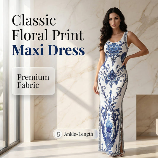 🌸 Vestido Longo Floral Feminino – Elegância, Conforto e Estilo Sofisticado para o Verão