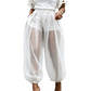 ✨ Calça Lanterna Feminina com Painel de Tela – Estilo Moderno, Confortável e Respirável Para o Dia a Dia