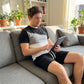 🏃‍♂️ Conjunto Masculino Esportivo 2 Peças – Camiseta + Shorts com Bolsos Laterais