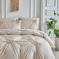 🛏️✨ Capa de Edredom Plissada Elegante – Transforme seu quarto em um ambiente aconchegante e sofisticado