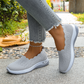 ✨ Tênis Feminino Flyknit Sem Cadarço – Leve, Respirável e Confortável Para o Dia Todo