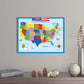 🌎✨ Mapa Educativo Infantil 3 em 1 – Aprenda Estados Unidos, Mundo e Sistema Solar de Forma Divertida