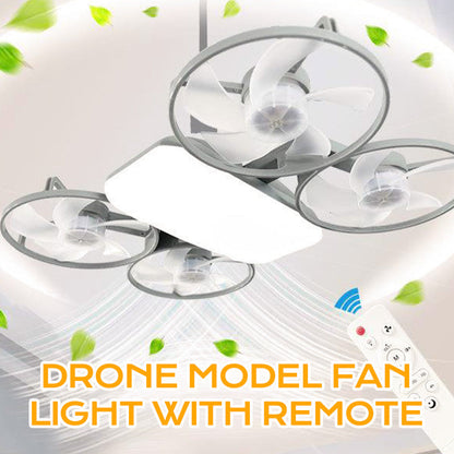 ✨ Ventilador de Teto LED Drone 360° – Iluminação Moderna e Frescor Inteligente para Sua Casa