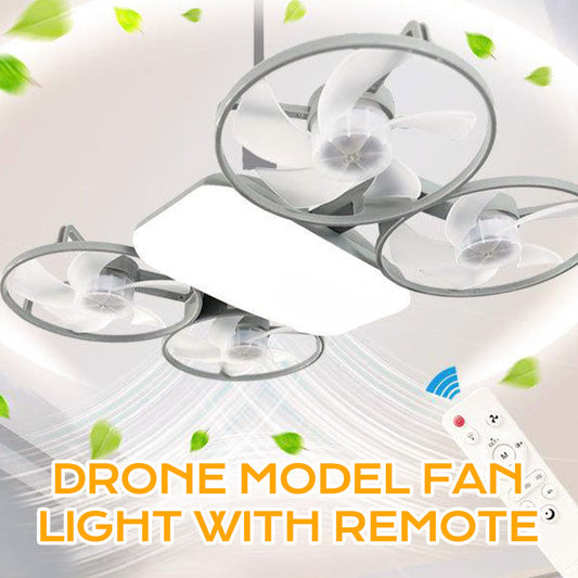 ✨ Ventilador de Teto LED Drone 360° – Iluminação Moderna e Frescor Inteligente para Sua Casa