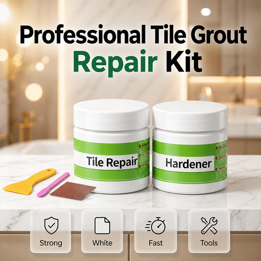 🛠️ Kit Reparador de Rejunte e Azulejos – Restaure Rachaduras e Lascas com Acabamento Profissional