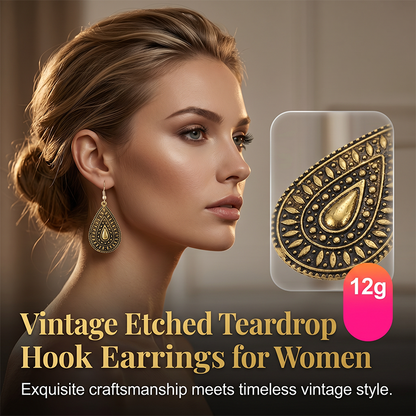 ✨ Brincos Femininos em Formato de Gota – Design Vintage Elegante e Leve Para Todos os Momentos