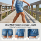 👖✨ Bermuda Jeans Feminina com Elastano – Conforto, Bolsos Cargo e Caimento Perfeito para o Verão