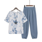 🌿 Conjunto Feminino 2 Peças Estampado Botânico – Confortável, Elegante e Perfeito Para o Dia a Dia
