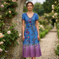 🌸👗 Vestido Maxi Floral Vintage Feminino com Decote V – Elegante, Romântico e Perfeito para o Verão
