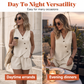 ✨👗 Conjunto Feminino de Verão 2 Peças – Colete Assimétrico com Shorts, Elegante e Confortável