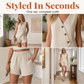 ✨👗 Conjunto Feminino de Verão 2 Peças – Colete Assimétrico com Shorts, Elegante e Confortável