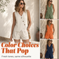 ✨👗 Conjunto Feminino de Verão 2 Peças – Colete Assimétrico com Shorts, Elegante e Confortável
