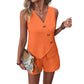 ✨👗 Conjunto Feminino de Verão 2 Peças – Colete Assimétrico com Shorts, Elegante e Confortável