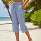 🌿👖 Calça Feminina Capri de Algodão e Linho – Leve, Fresca e Elegante para o Verão