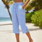 🌿👖 Calça Feminina Capri de Algodão e Linho – Leve, Fresca e Elegante para o Verão