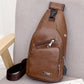 👜Bolsa de Peito Masculina em Couro PU Premium – Estilo, Organização e Segurança para o Dia a Dia