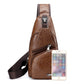 👜Bolsa de Peito Masculina em Couro PU Premium – Estilo, Organização e Segurança para o Dia a Dia