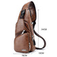 👜Bolsa de Peito Masculina em Couro PU Premium – Estilo, Organização e Segurança para o Dia a Dia