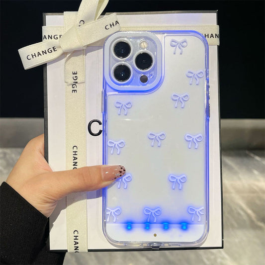 📱✨ Capa de Celular com Luz LED e Laço – Proteção, Estilo e Brilho Único Para Seu Smartphone