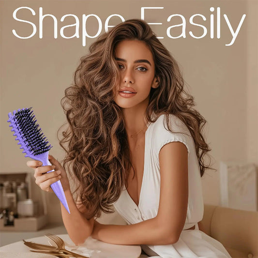 🌸💇‍♀️ Escova modeladora para cabelos cacheados – define cachos, reduz frizz e deixa os fios mais brilhantes