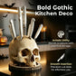 💀🔪 Suporte Para Facas em Formato de Crânio – Decoração Criativa e Organização Estilosa Para Sua Cozinha