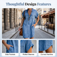 ✨ Vestido Jeans Feminino com Zíper Frontal – Elegância, Conforto e Estilo Casual para Todos os Dias